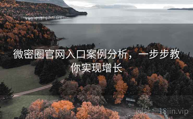 微密圈官网入口案例分析，一步步教你实现增长